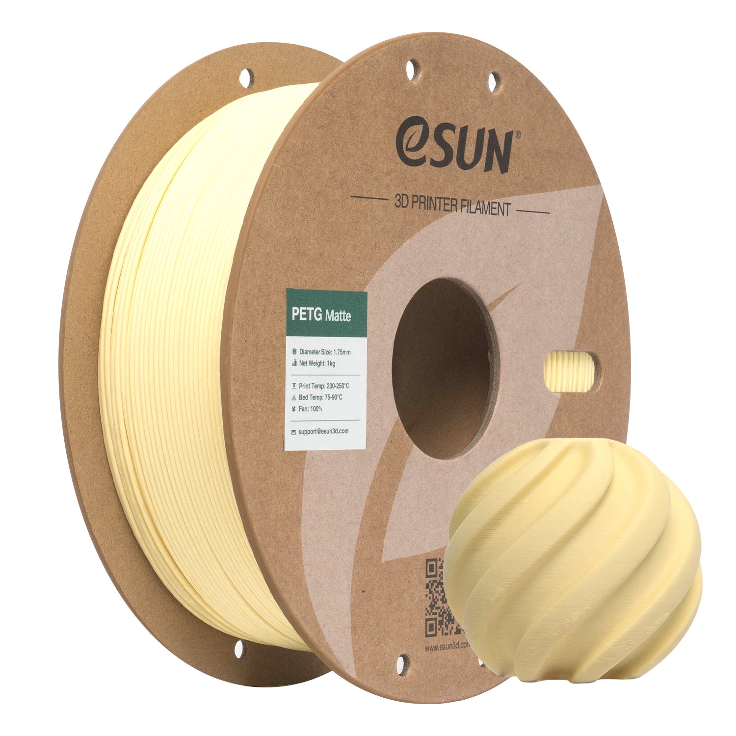 PETG filament, matt mandulasárga | eSUN