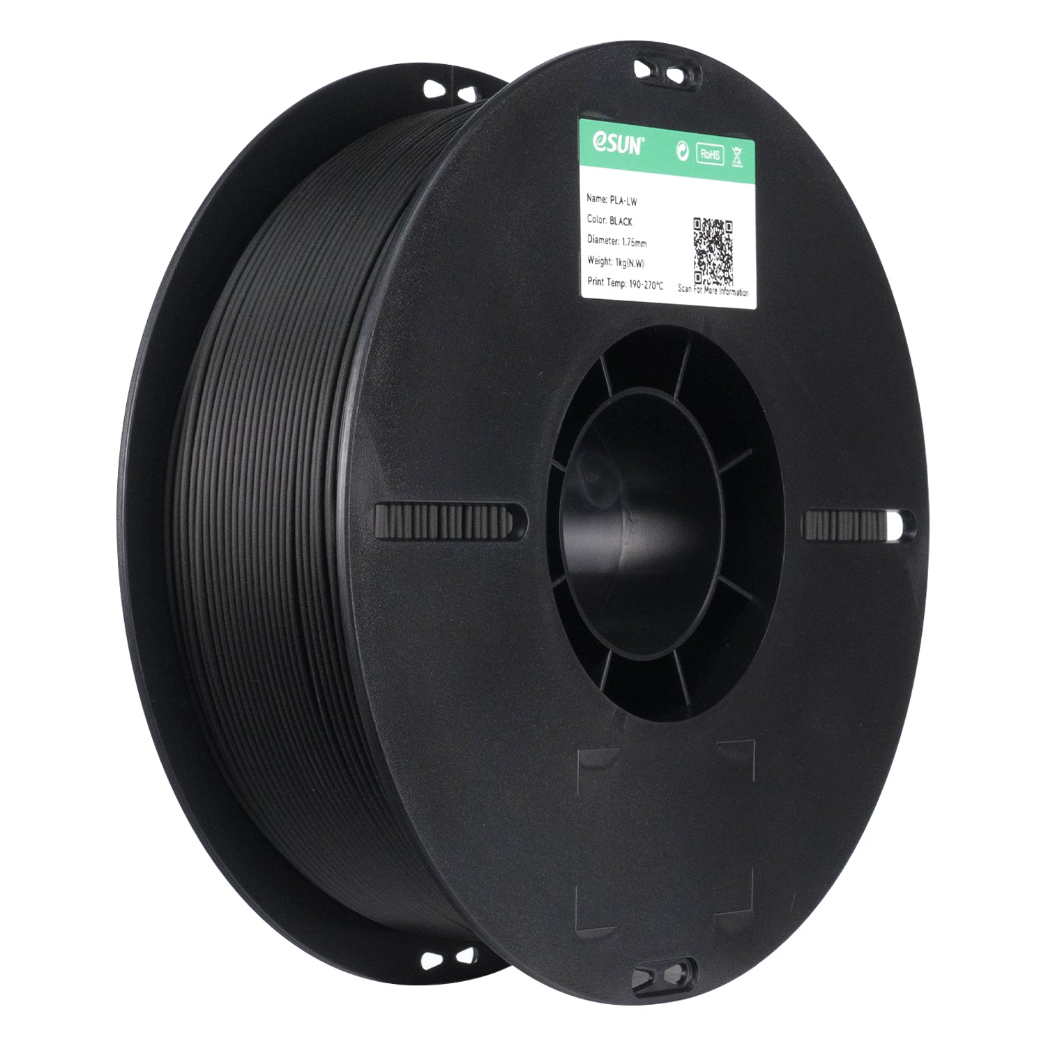 PLA-LW filament, fekete | eSUN