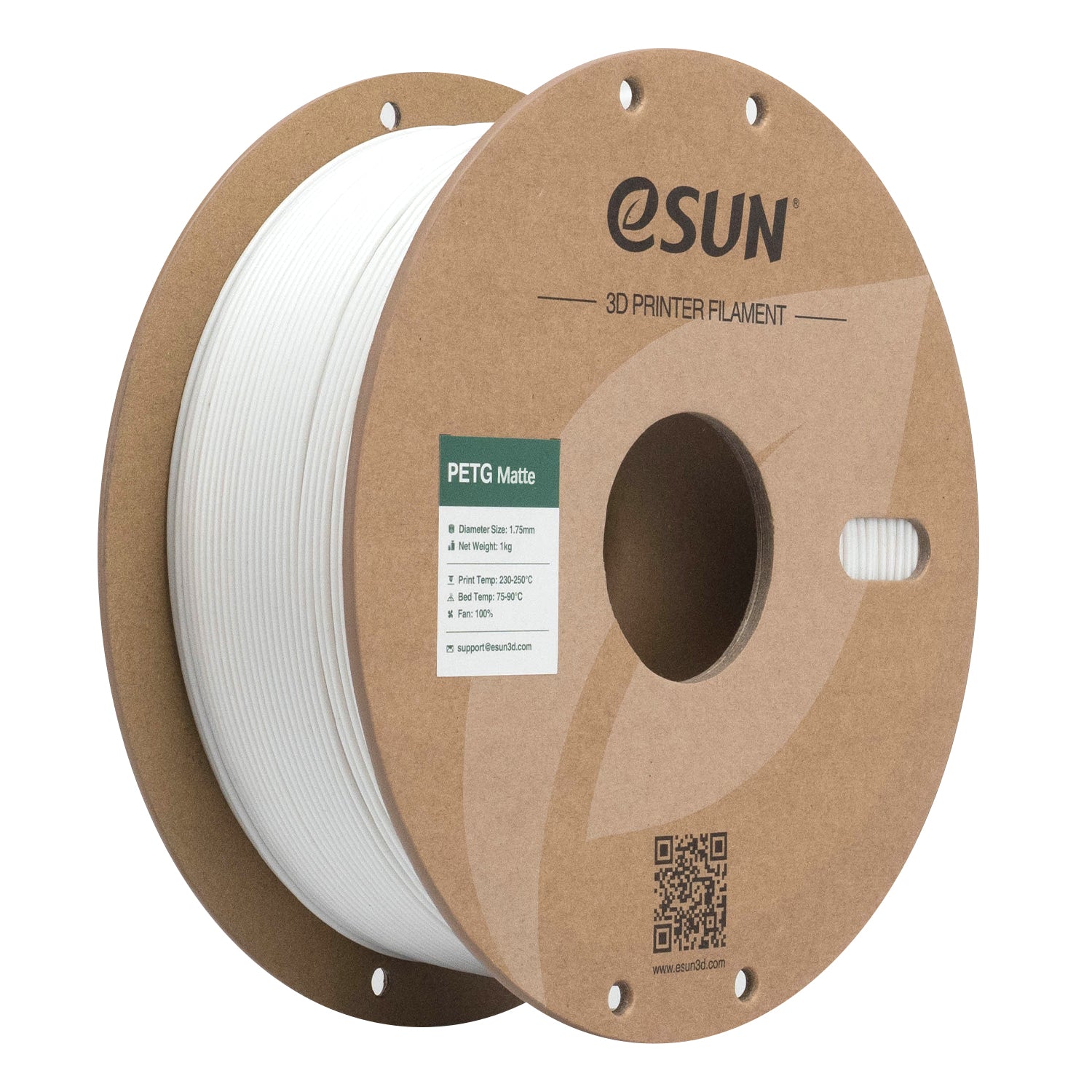 PETG filament, matt fehér | eSUN