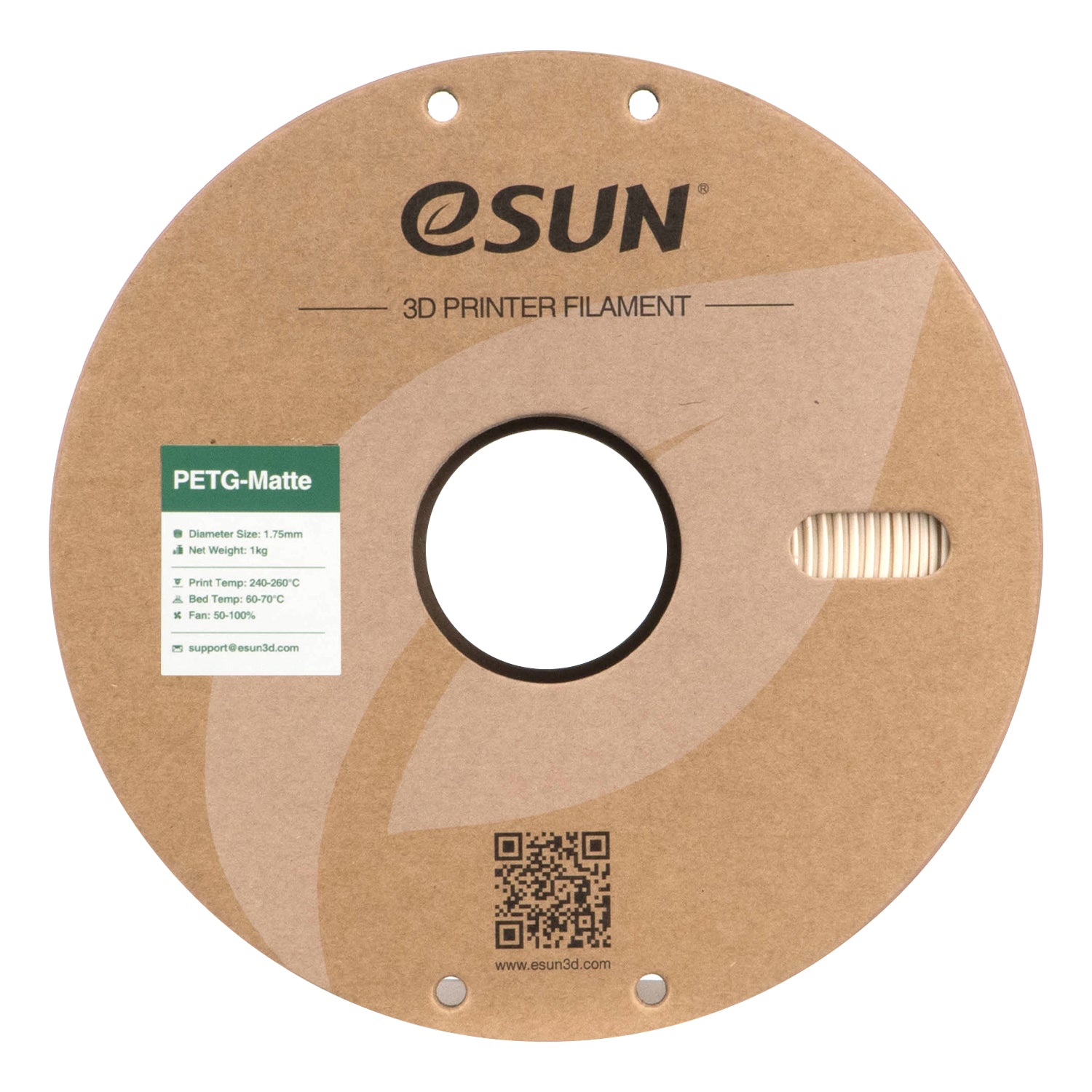 PETG filament, matt alabástromfehér | eSUN