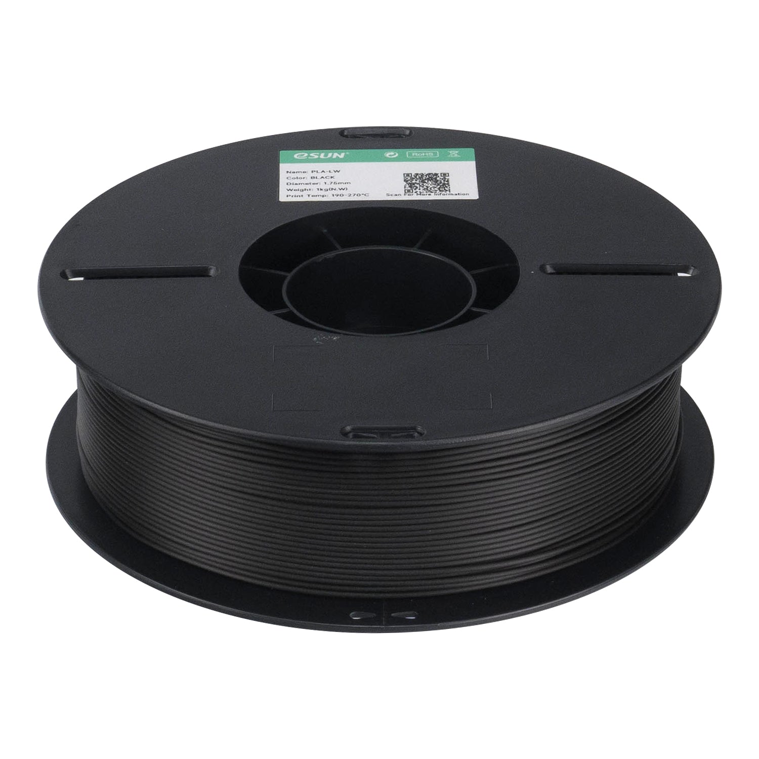 PLA-LW filament, fekete | eSUN