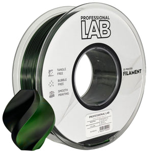 Silk PLA filament, Dual Color fekete zöld | Prof. Lab
