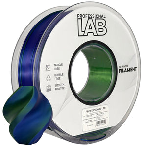 Silk PLA filament, Tri Color kék zöld lila | Prof. Lab