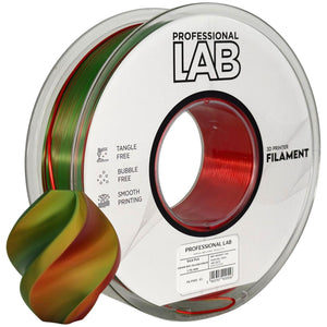 Silk PLA filament, Tri Color piros sárga zöld | Prof. Lab