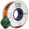 Silk PLA filamenttekercs, Tri Color narancssárga kék zöld, Prof. Lab, 1,75 mm