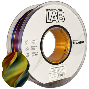 Silk PLA filament, Tri Color Sunset Horizon | Prof. Lab