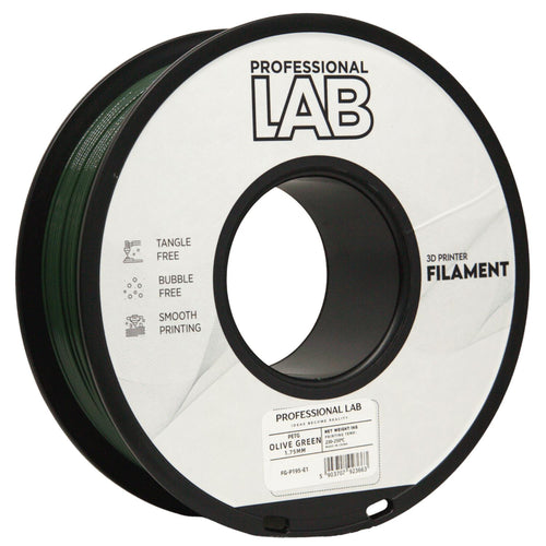 Spool of PETG olive green filament, Prof. Lab, 1.75 mm
