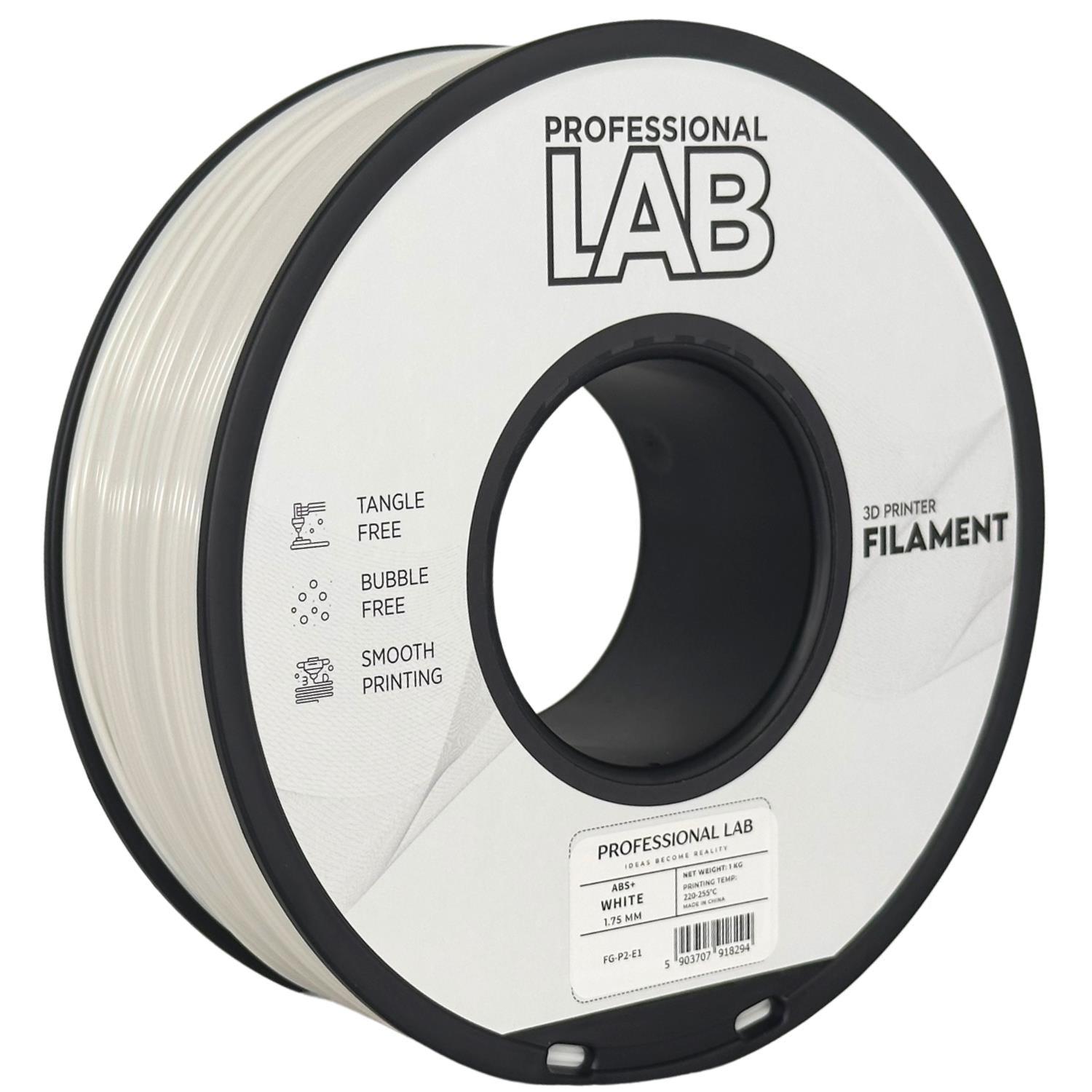 ABS+ filamenttekercs, fehér, Prof. Lab, 1,75 mm