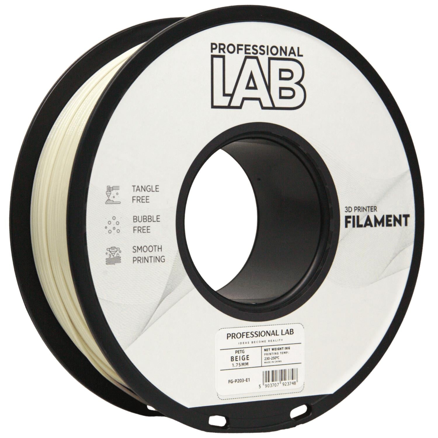 PETG filamenttekercs, bézs, Prof. Lab, 1,75 mm