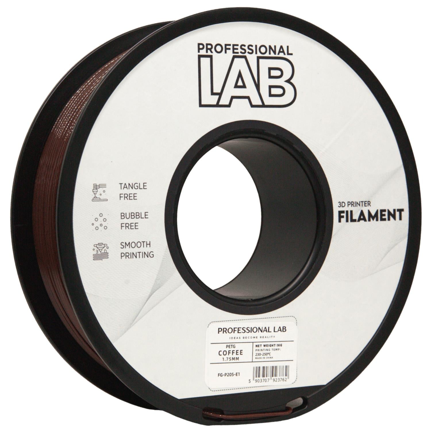 PETG filamenttekercs, kávébarna, Prof. Lab, 1,75 mm