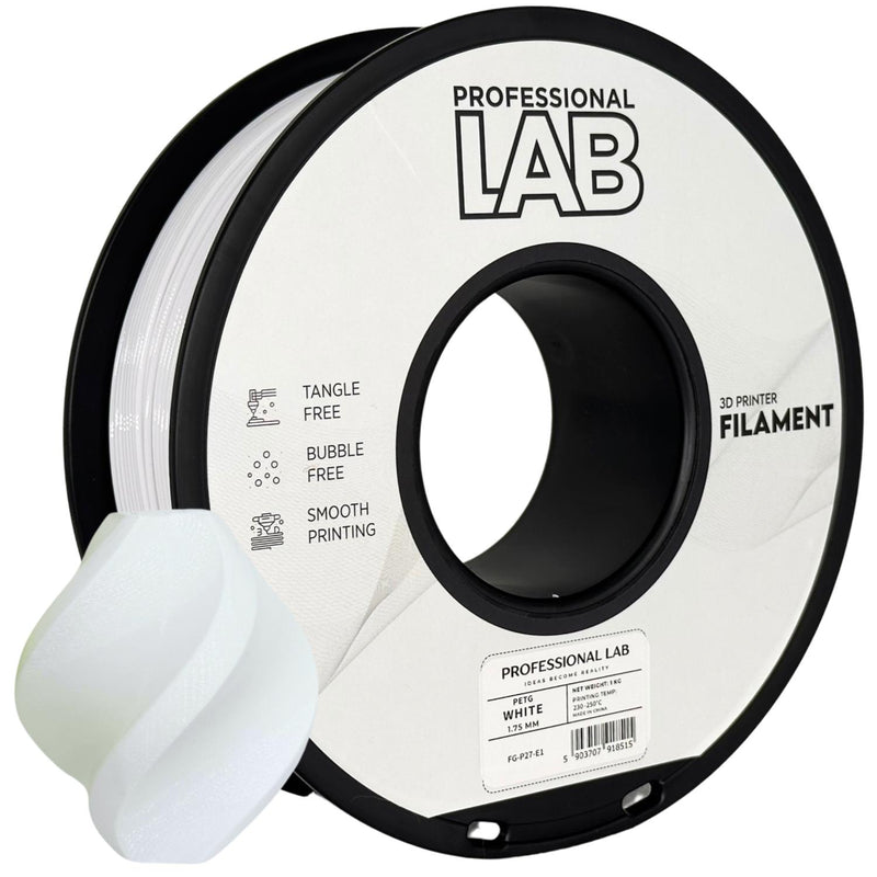 Spool of PETG white filament, Prof. Lab, 1.75 mm
