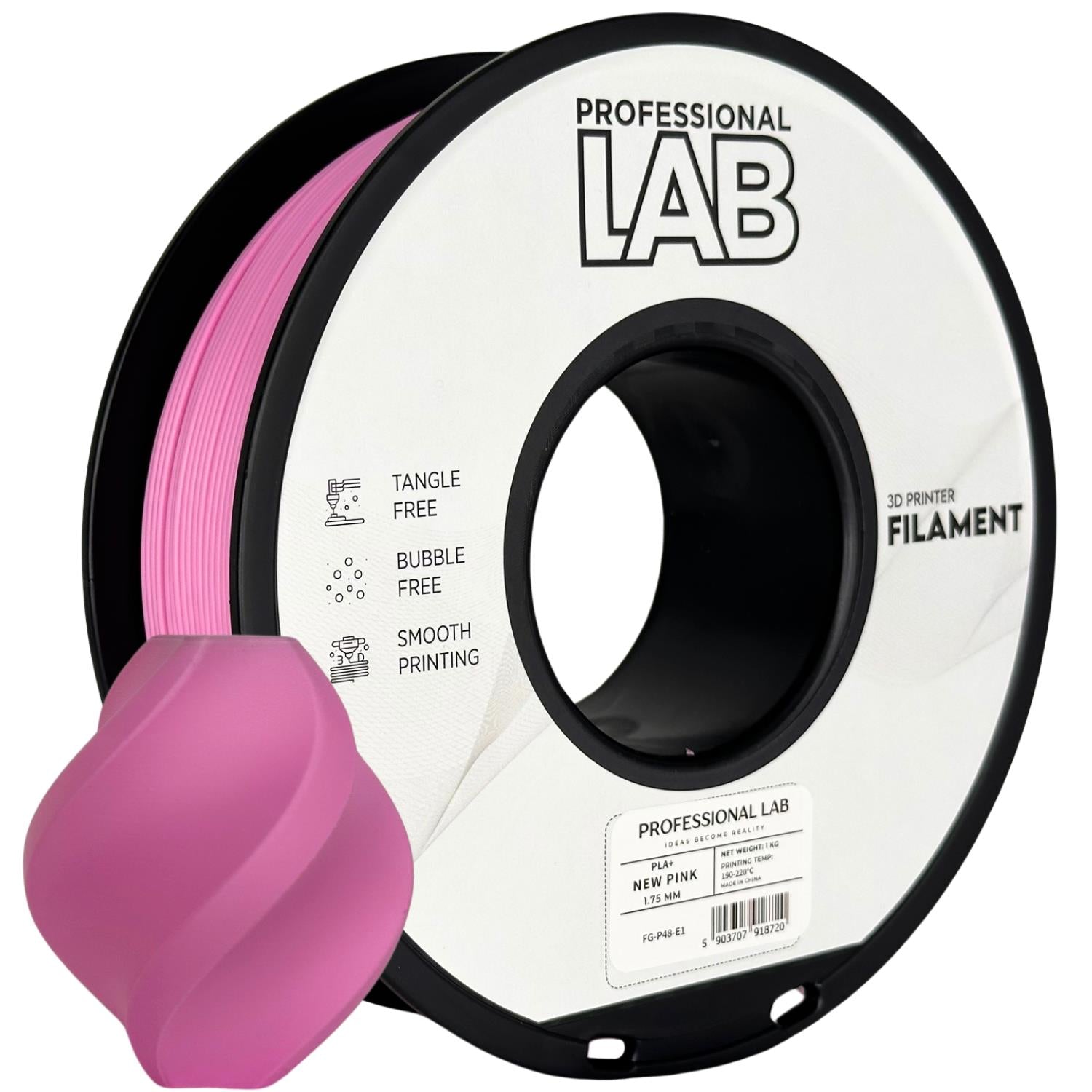 PLA+ filamenttekercs, rózsaszín, Prof. Lab, 1,75 mm