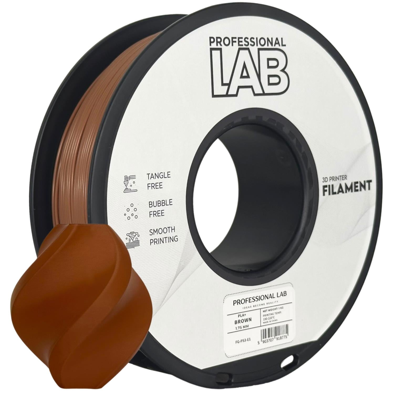 PLA+ filamenttekercs, barna, Prof. Lab, 1,75 mm