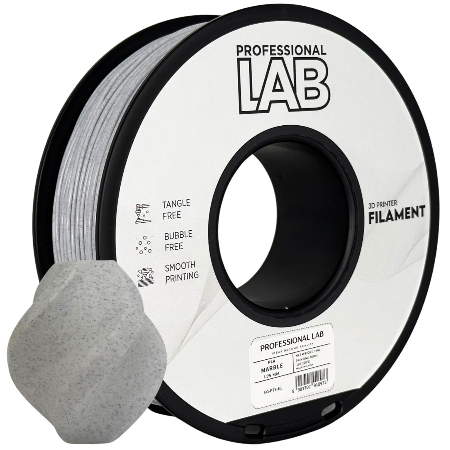 PLA filamenttekercs, márvány, Prof. Lab, 1,75 mm