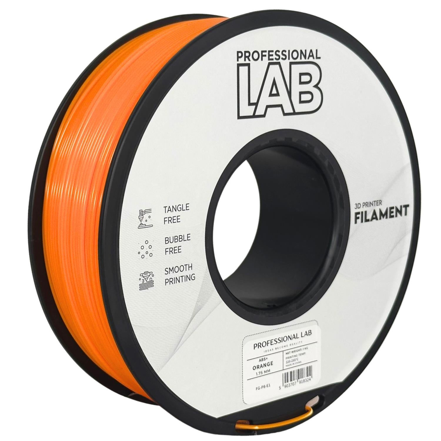 ABS+ filamenttekercs, narancssárga, Prof. Lab, 1,75 mm