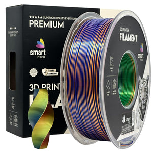 Silk PLA filament, Tri Color narancssárga kék zöld | Smart Print