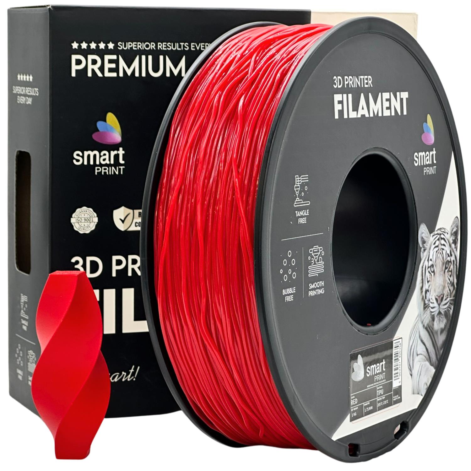 TPU filamenttekercs, piros, Smart Print, 1,75 mm