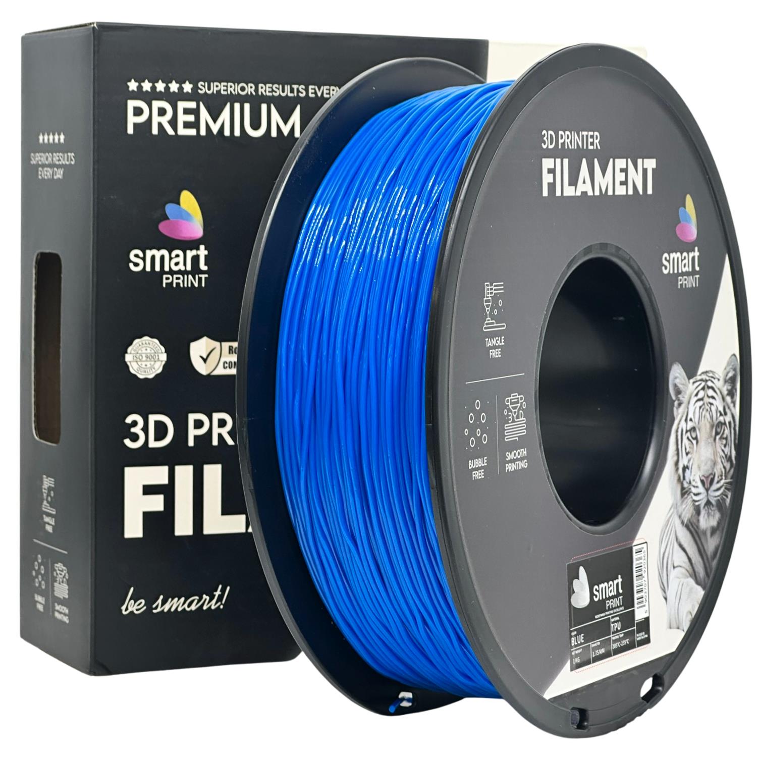 TPU filamenttekercs, kék, Smart Print, 1,75 mm