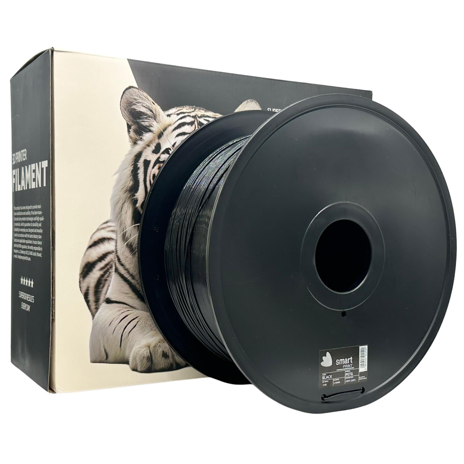 PETG filamenttekercs, fekete 3 kg, Smart Print, 1,75 mm