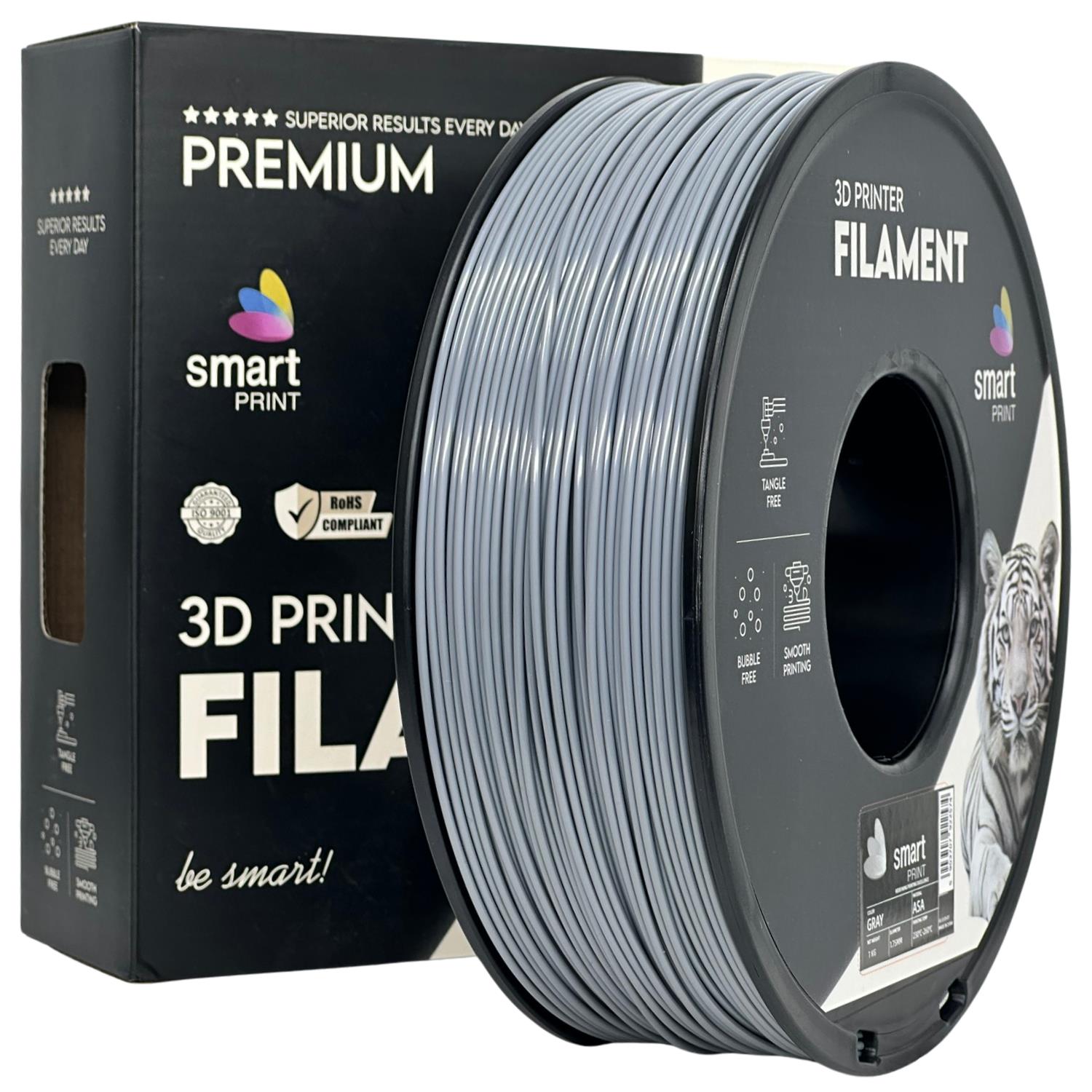 ASA filamenttekercs, szürke, Smart Print, 1,75 mm
