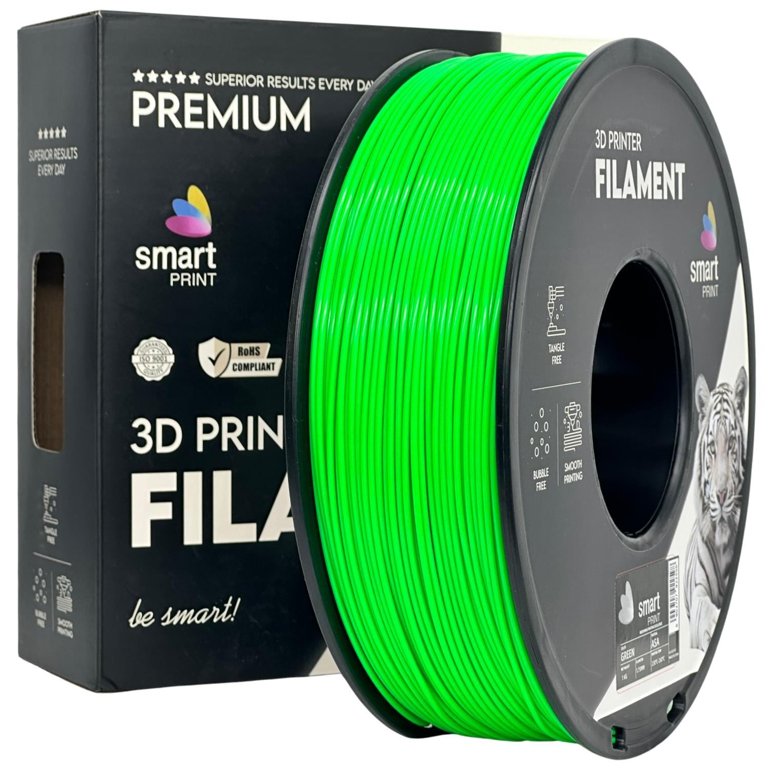 ASA filamenttekercs, zöld, Smart Print, 1,75 mm