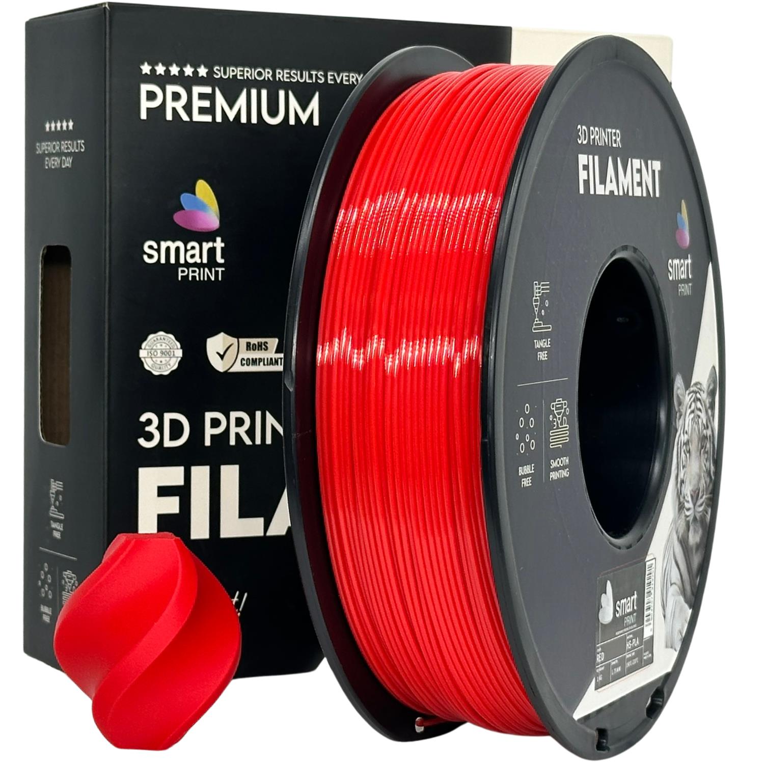HS-PLA filamenttekercs, piros, Smart Print, 1,75 mm