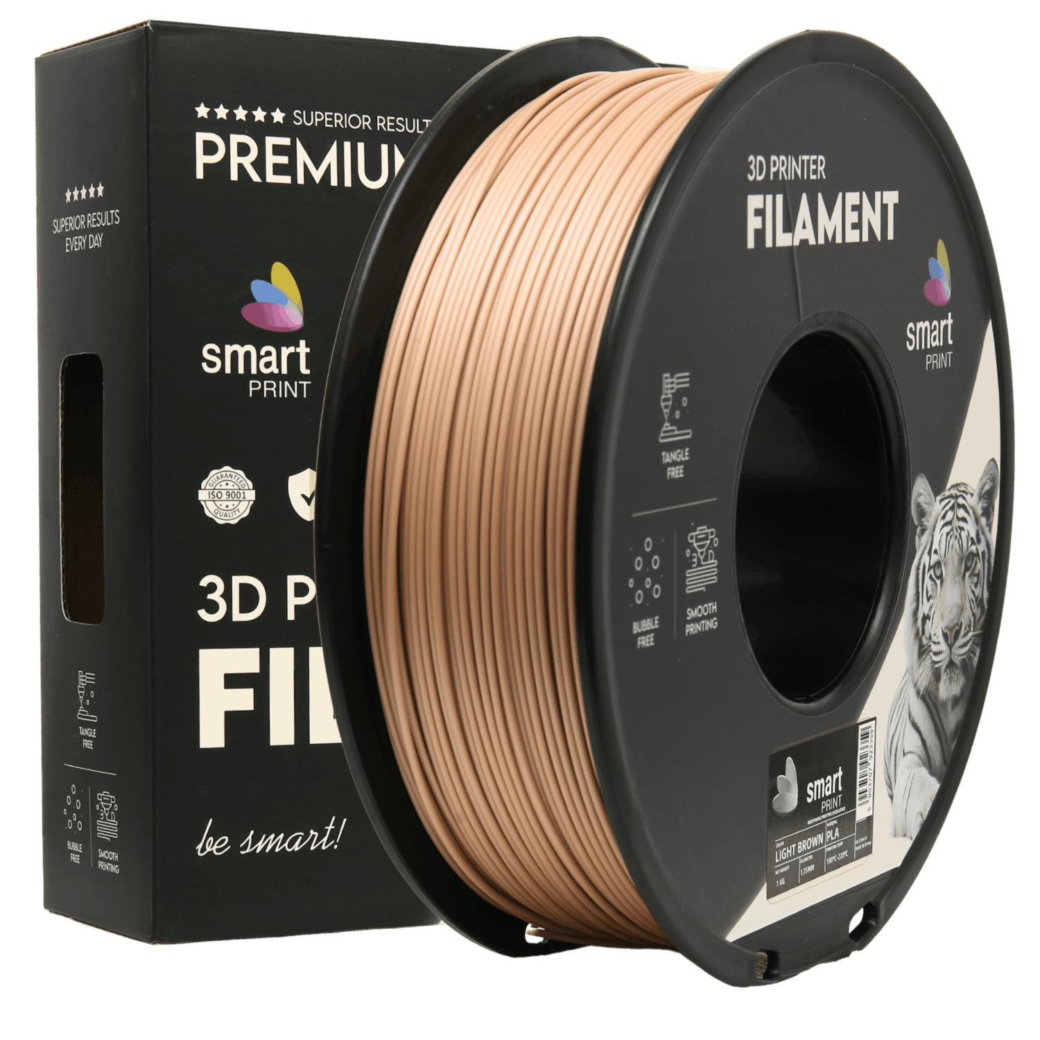 PLA filamenttekercs, világosbarna, Smart Print, 1,75 mm