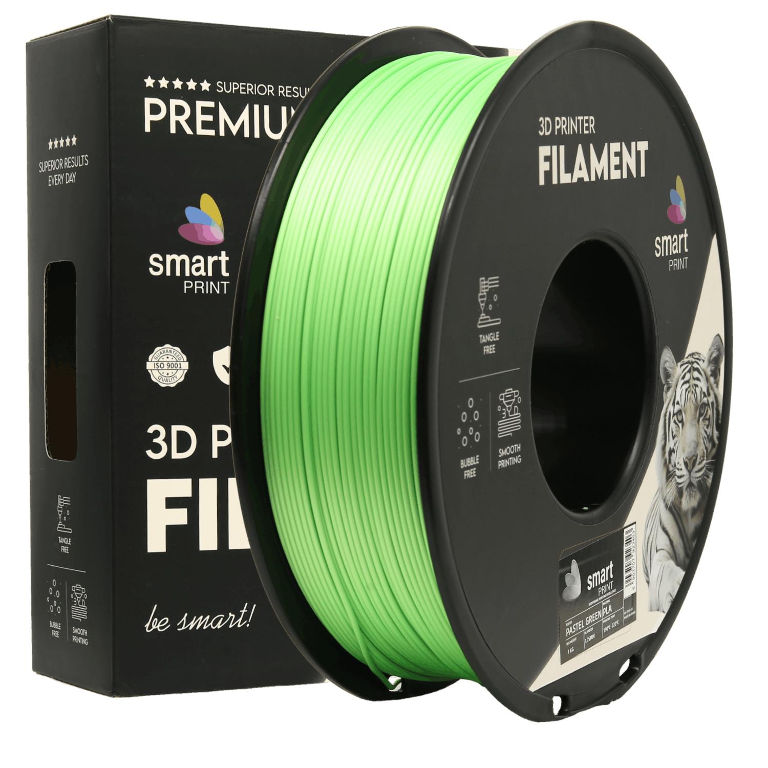 PLA filamenttekercs, pasztell zöld, Smart Print, 1,75 mm