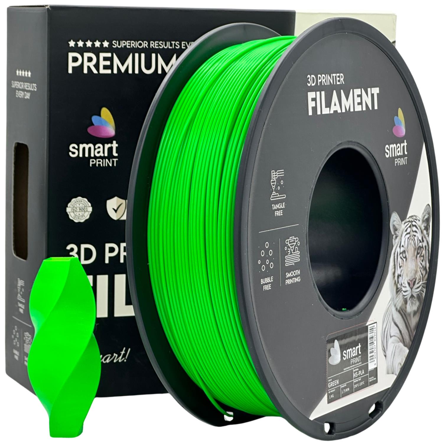 HS-PLA filamenttekercs, zöld, Smart Print, 1,75 mm