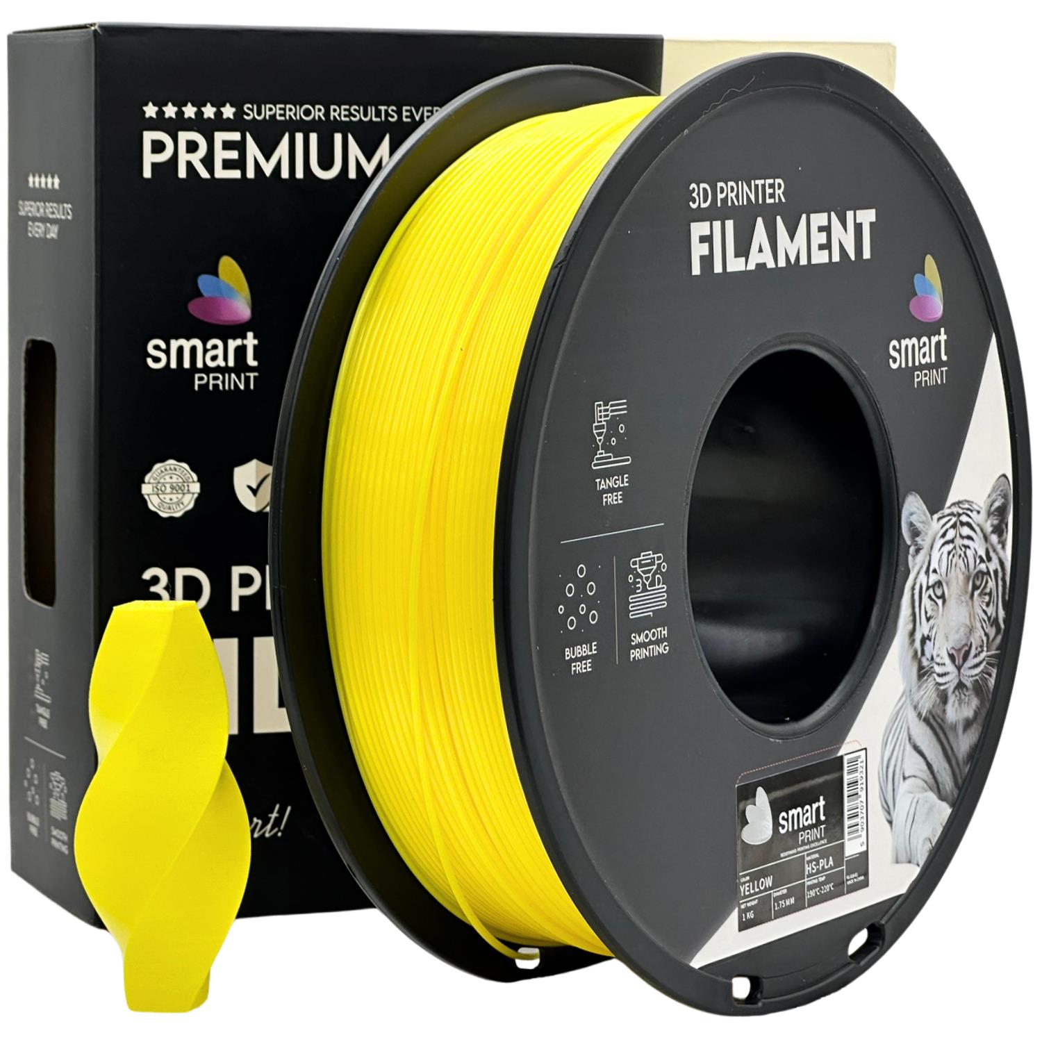 HS-PLA filamenttekercs, sárga, Smart Print, 1,75 mm