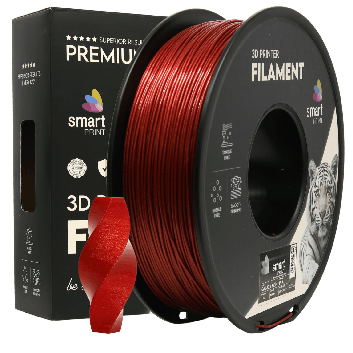 PLA filamenttekercs, Galaxy piros, Smart Print, 1,75 mm