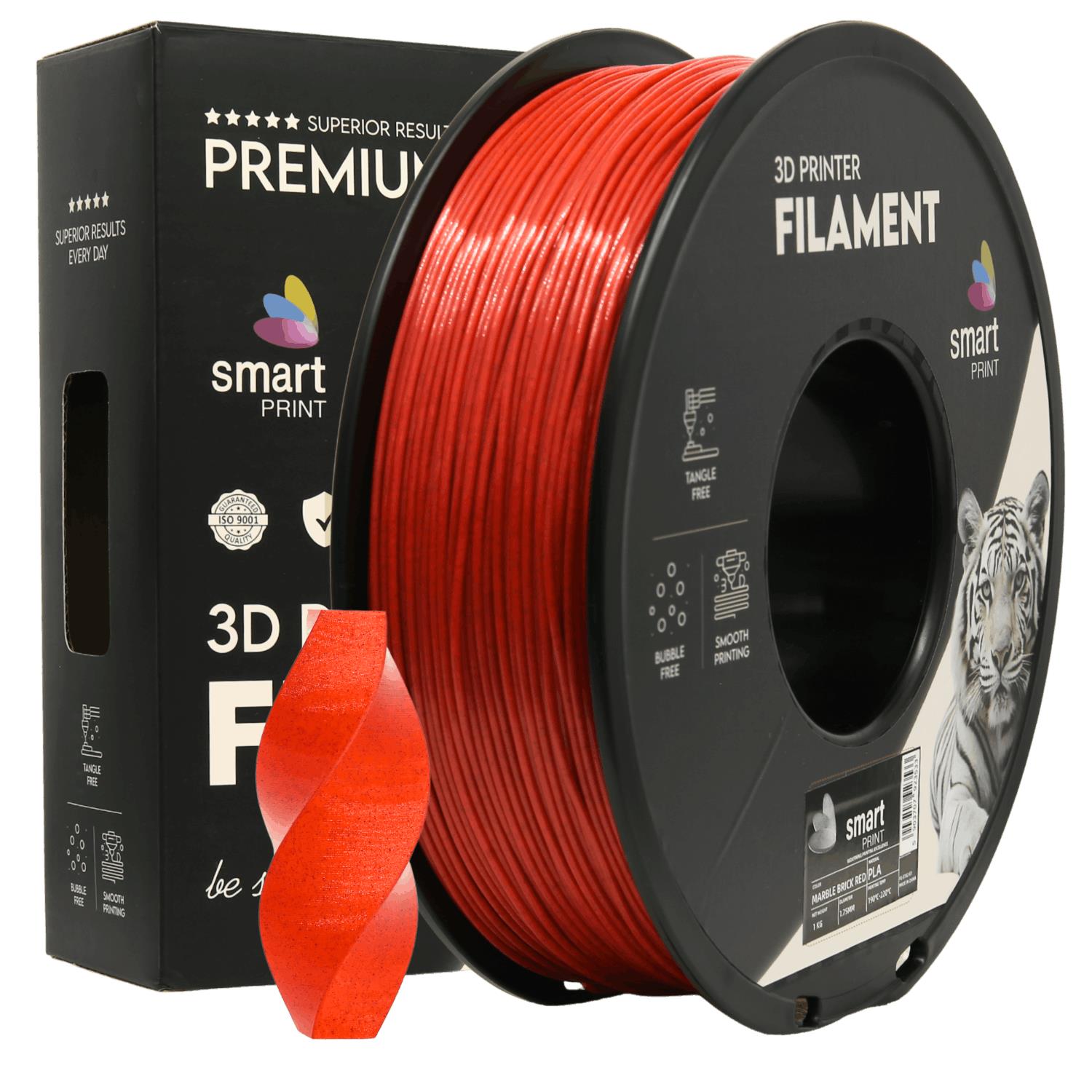 PLA filamenttekercs, téglamárvány, Smart Print, 1,75 mm
