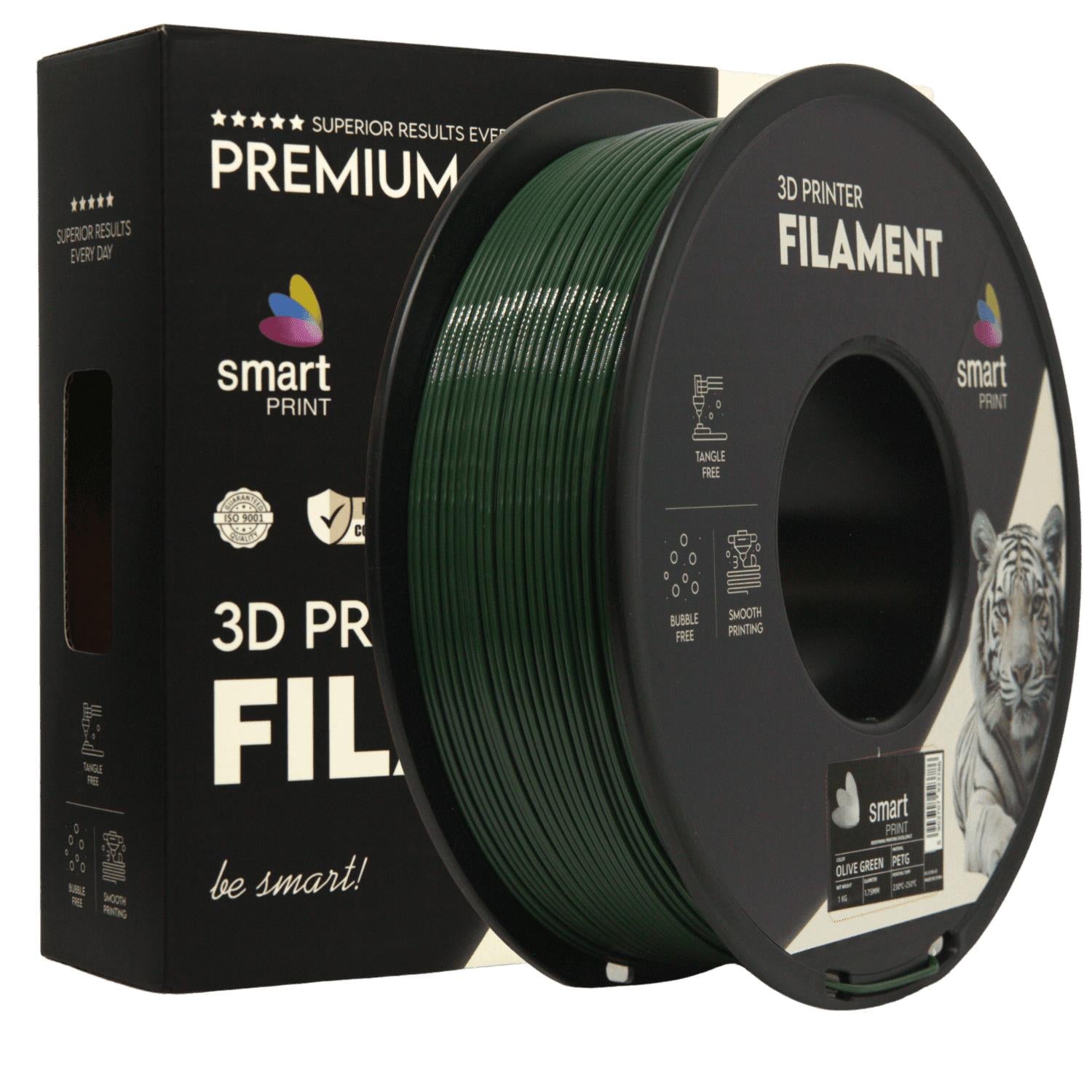 PETG filamenttekercs, olívazöld, Smart Print, 1,75 mm