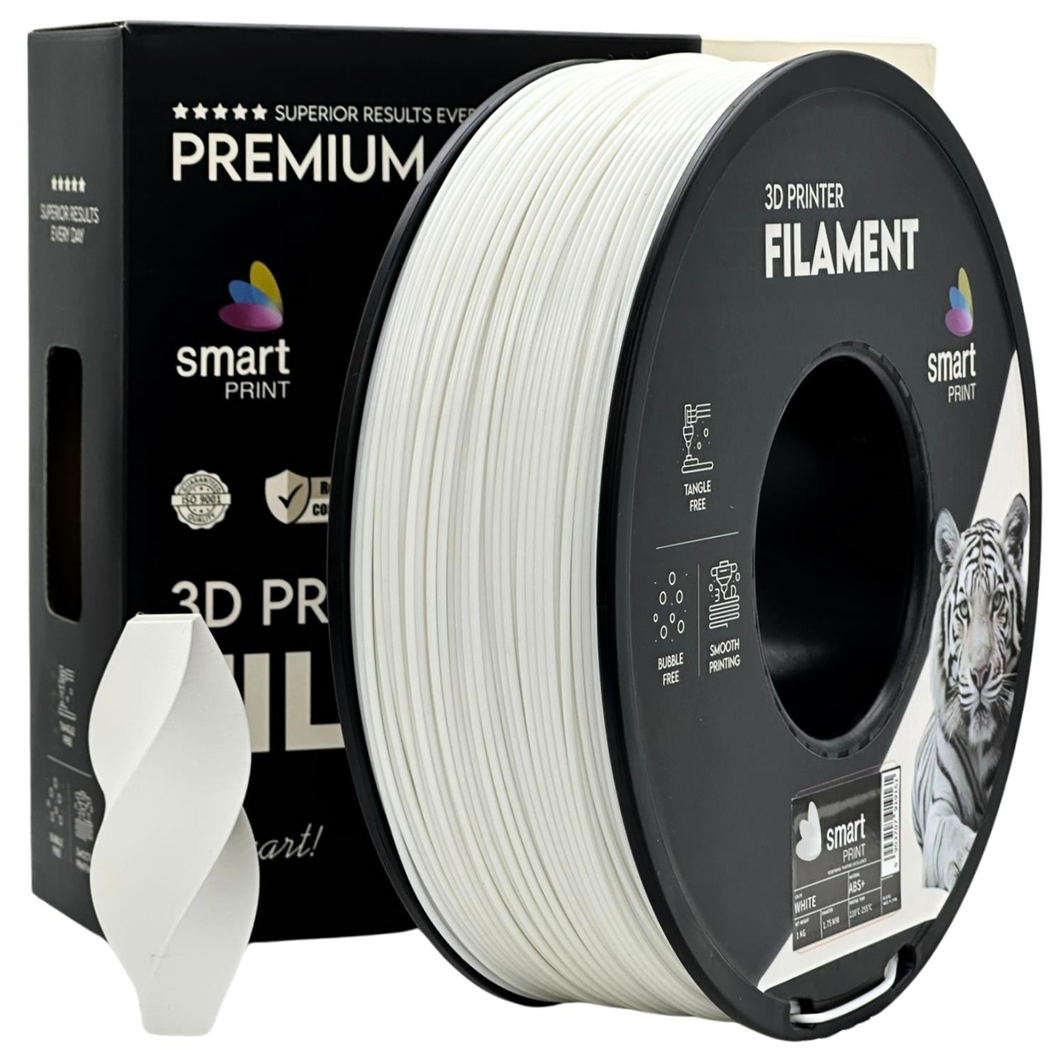 ABS+ filamenttekercs, fehér, Smart Print, 1,75 mm