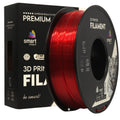 PETG filamenttekercs, átlátszó piros, Smart Print, 1,75 mm
