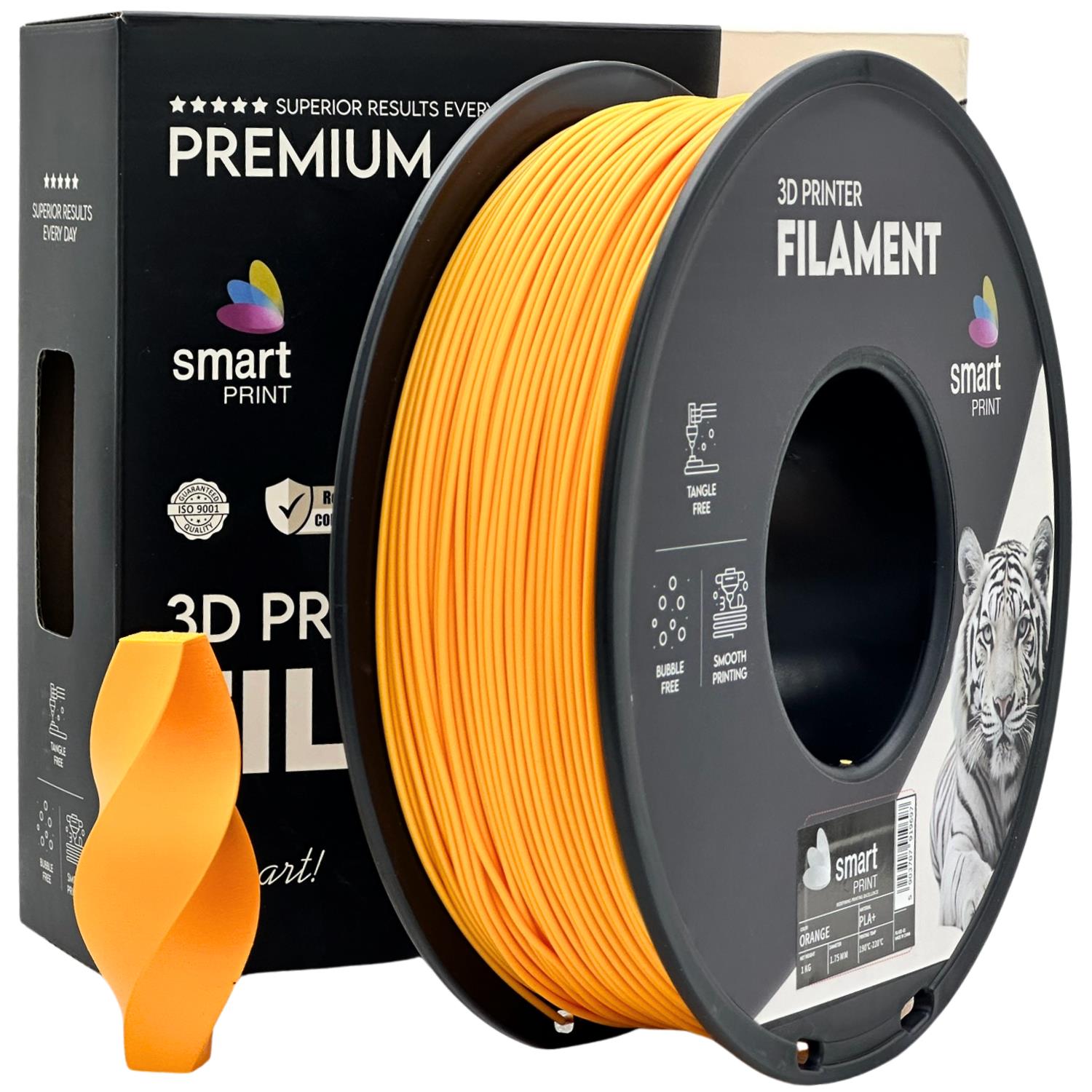 PLA+ filamenttekercs, narancssárga, Smart Print, 1,75 mm