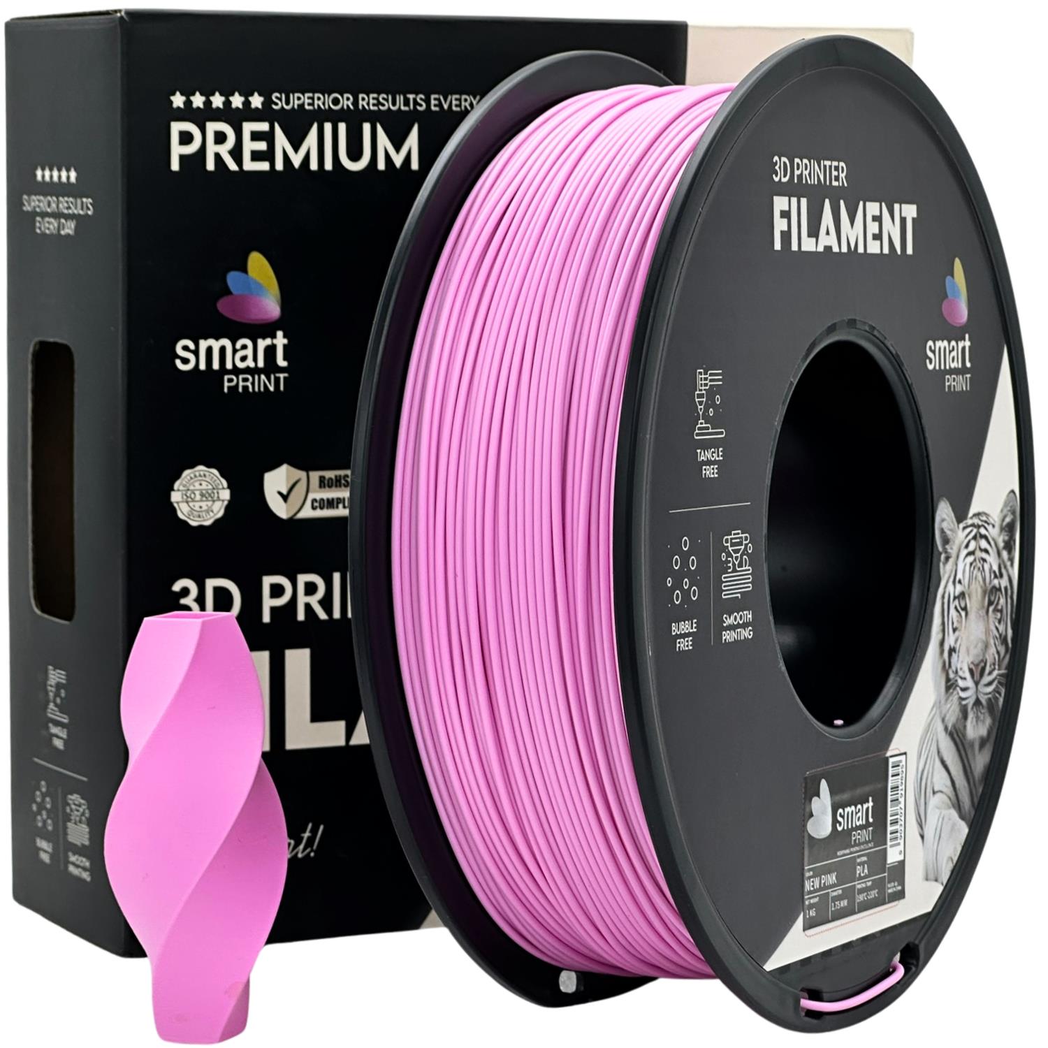 PLA filamenttekercs, rózsaszín, Smart Print, 1,75 mm
