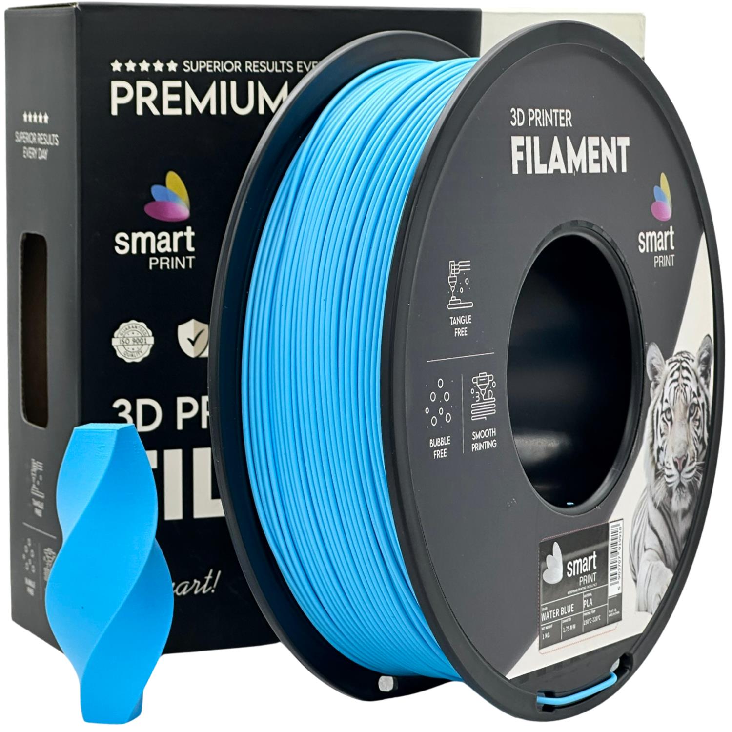 PLA filamenttekercs, vízkék, Smart Print, 1,75 mm