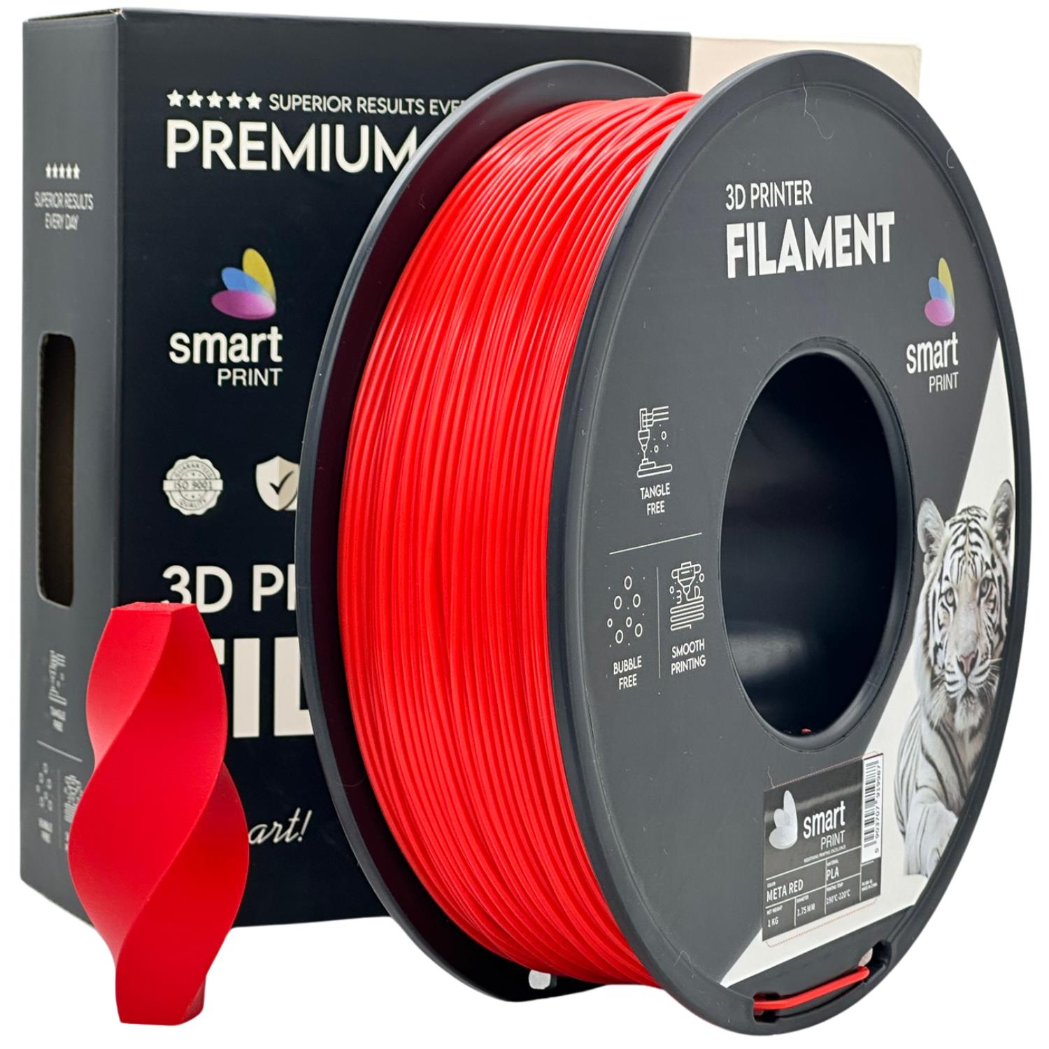 PLA filamenttekercs, META piros, Smart Print, 1,75 mm